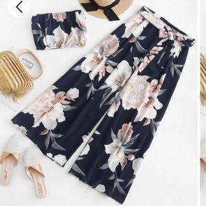 Two Piece Floral Set From Zaful